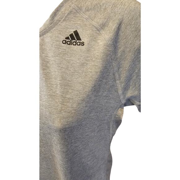 Adidas Prime 2.0 SS Tee T-Shirt Climalite Training Solid Gray M vented back EUC - Picture 3 of 7
